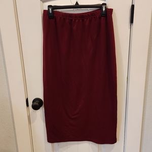 COPY - Nuggles Maroon Midi Skirt Large